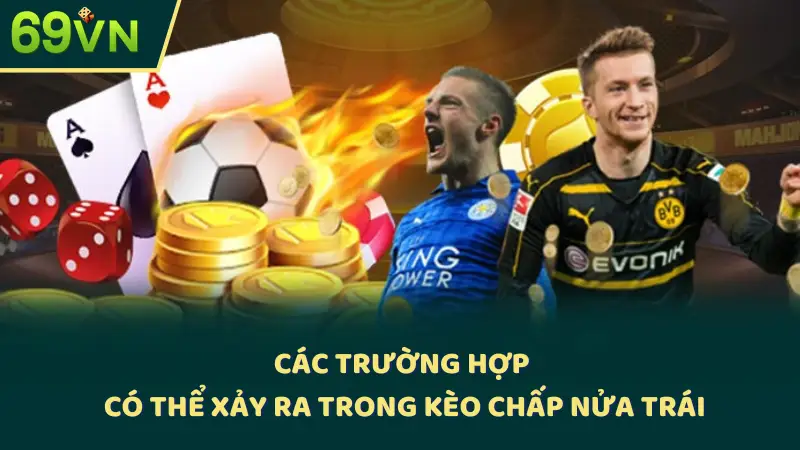 Các trường hợp có thể xảy ra trong kèo chấp nửa trái